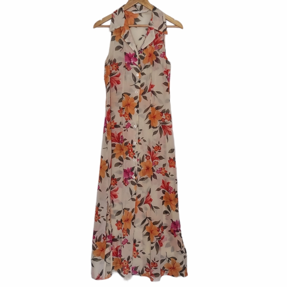 Vintage Victoria's Secret Floral Sheer Dress Size S